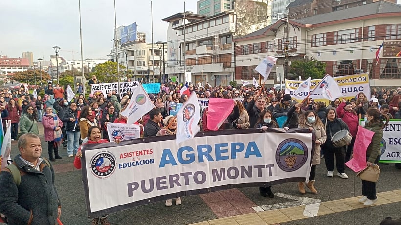 Asistentes de la educación paralizaron en 80% en Puerto Montt pese a advertencia de Contraloría