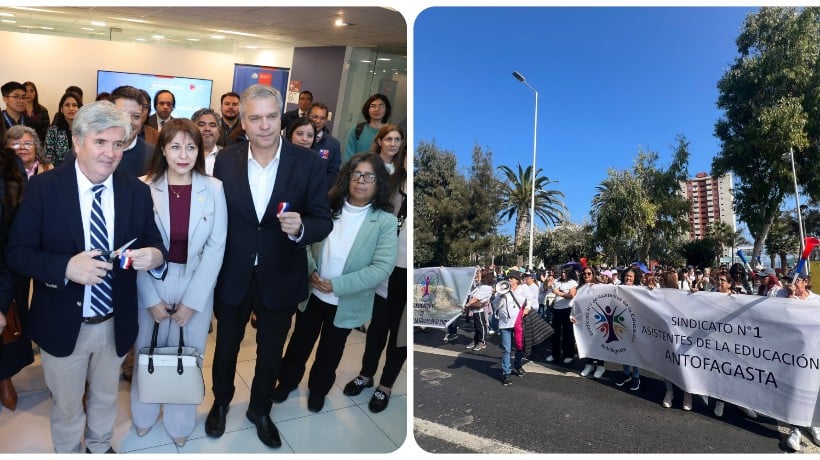 Inauguran oficinas del SLEP Antofagasta en medio de protesta de asistentes de la educación