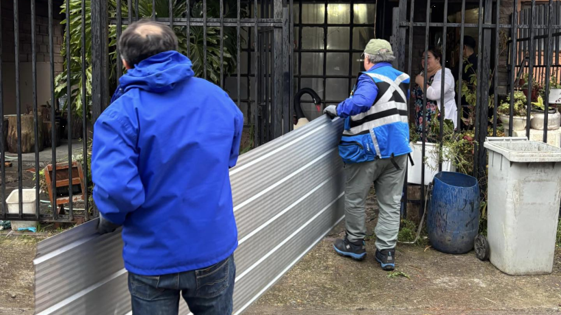 Catastran más de 1.500 viviendas del Biobío con daños debido al sistema frontal