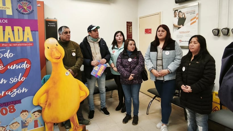 Banco Estado de Chonchi realizó el lanzamiento de la décimo catorce Jornada por la Rehabilitación