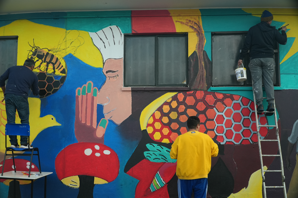 Dos artistas realizaron el proyecto “Murallas que hablan” en Río Bueno