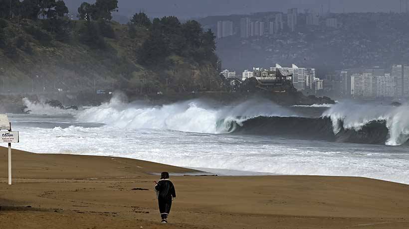 Anuncian marejadas para el litoral de la Región de Valparaíso