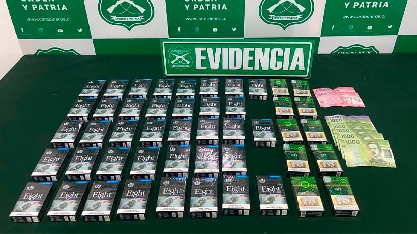 Carabineros logró la detención de una persona por el delito de contrabando de cigarrillos en Alto Hospicio