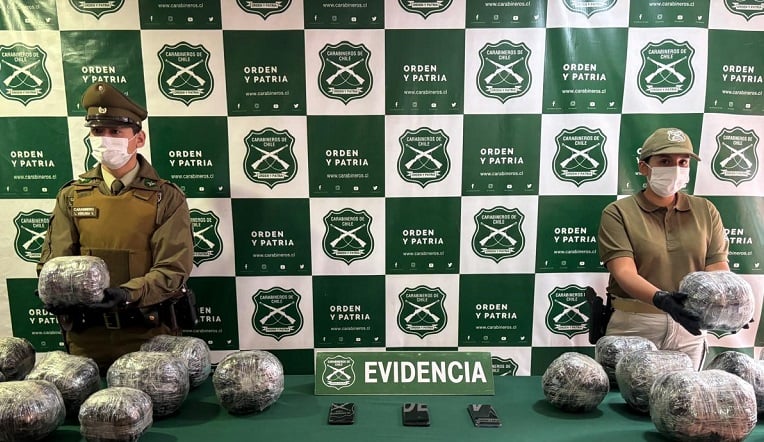 Operativo OS-7: tres detenidos y 22 kilos de droga incautada en Arica