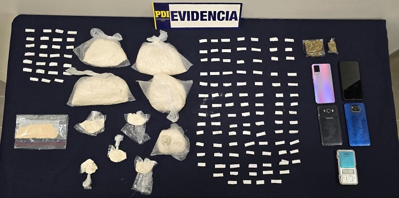 PDI detiene a cinco personas por tráfico de drogas en Isla Teja de Valdivia