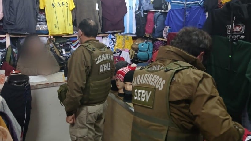 Carabineros del OS9 intervino locales de venta de artículos falsificados en Chillán