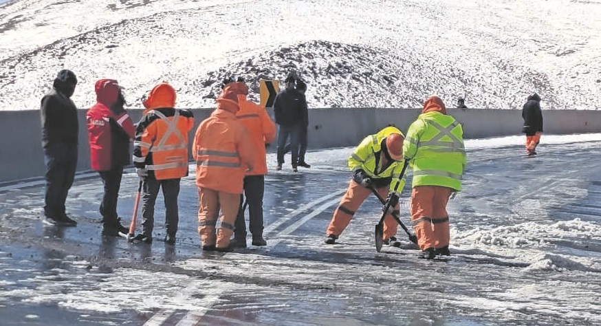 Nevazones cerraron temporalmente ruta internacional 11-CH a la espera de su evalución