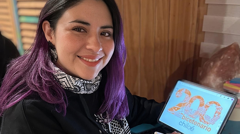 Artista de Castro ganó concurso del Sello Bicentenario de Chiloé