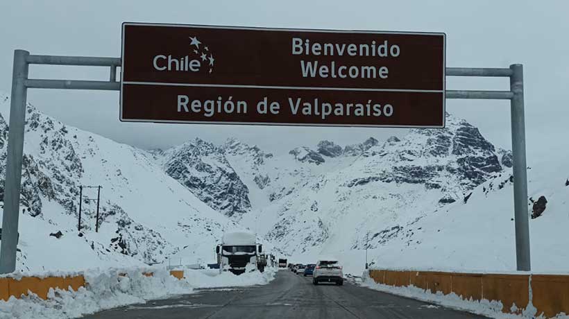 Paso Los Libertadores cierra tras anuncio de inestabilidad climática en cordillera