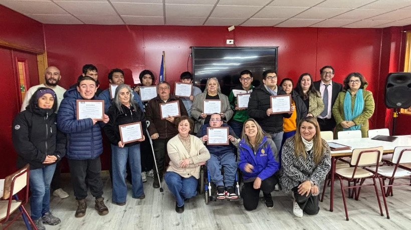 Castro celebró la certificación de 15 personas en situación de discapacidad en taller de gastronomía en Castro