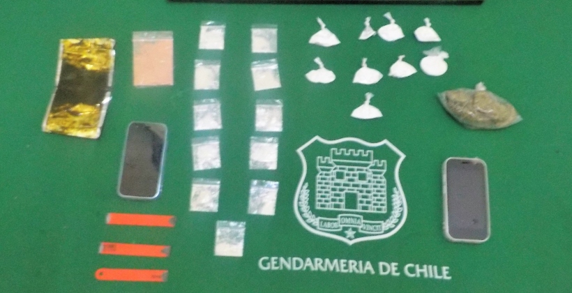 Detienen a mujer que intentó ingresar drogas y celulares a la cárcel de Los Andes durante visita