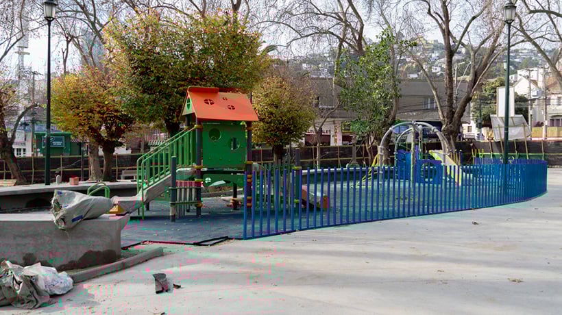 Remodelación de la plaza Forestal alcanza un 90% de avance