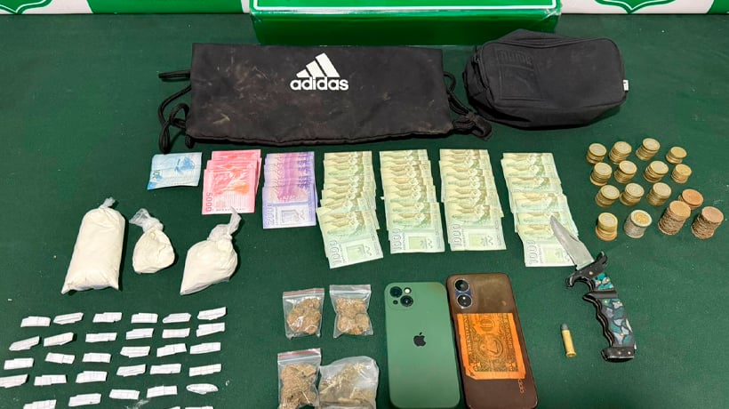 Carabineros detuvo a sujeto por tráfico de drogas y porte de munición tras seguimiento policial en Alto Hospicio