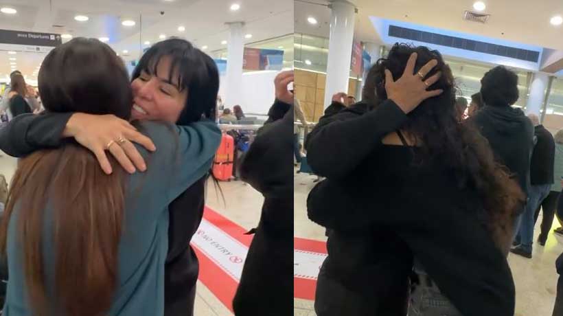 [VIDEO] “Después de un vuelo de 16 horas…”: el emotivo reencuentro de Anita Alvarado con sus hijas