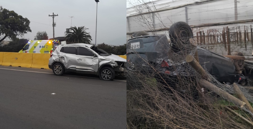 Quillota: seis lesionados deja volcamiento vehicular en ruta F62 a la altura de San Pedro Quillota: seis lesionados deja volcamiento vehicular en ruta F62 a la altura de San Pedro