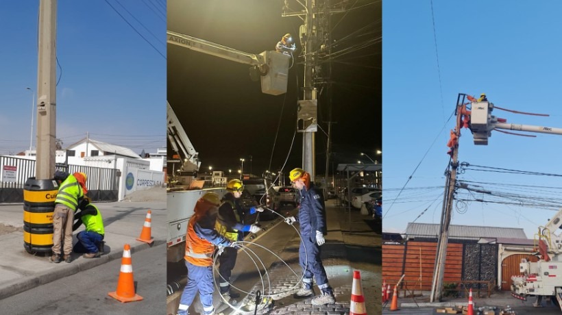 Las medidas de CGE para frenar cortes de luz en Mejillones: Refuerzos de servicios, aisladores y protectores de postes Las medidas de CGE para frenar cortes de luz en Mejillones: Refuerzos de servicios, aisladores y protectores de postes