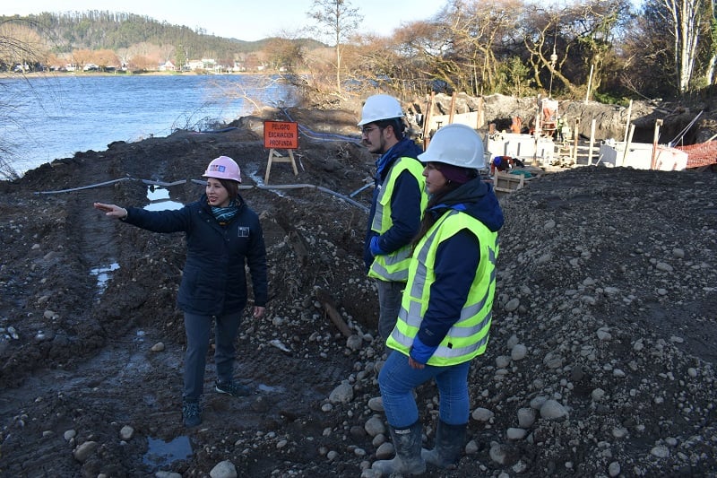 Valdivia: construcción de nuevo embarcadero Matta en Las Ánimas muestra sus primeros avances