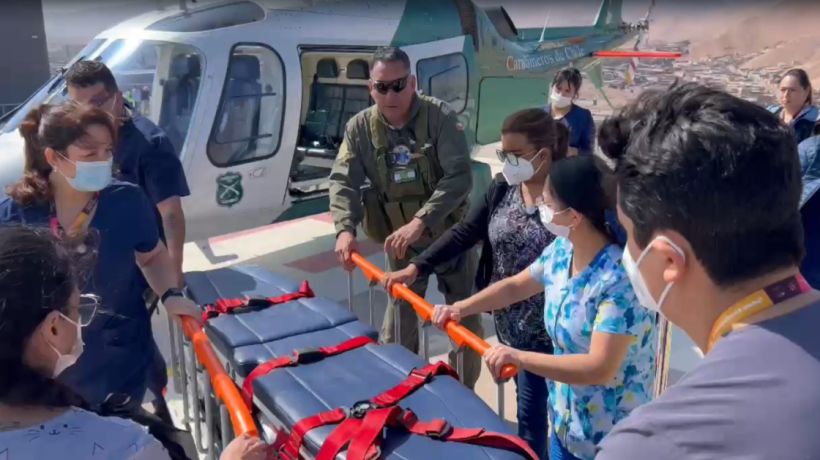 Efectuaron simulacro y capacitaciones de casos de emergencias aeromédicas en Tarapacá