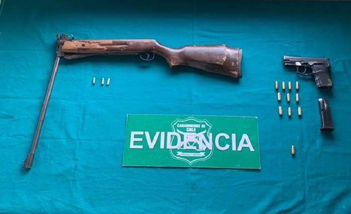 Seis detenidos por disparos y porte ilegal de armas en Paillaco Seis detenidos por disparos y porte ilegal de armas en Paillaco