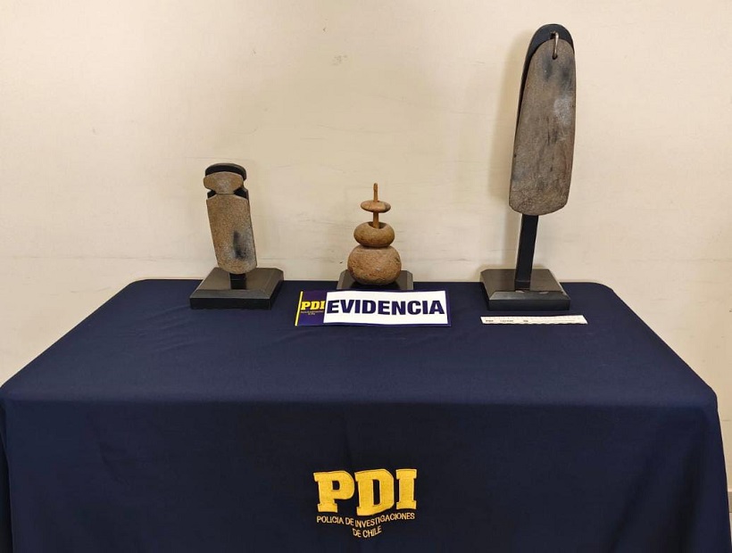 PDI Temuco recuperó piezas arqueológicas  de gran valor patrimonial