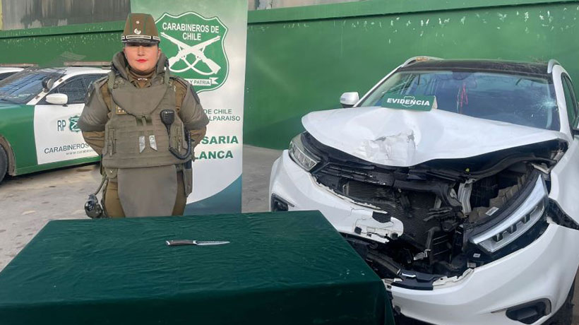 Detienen a dos sujetos por receptación de vehículo tras chocar contra árbol en Casablanca