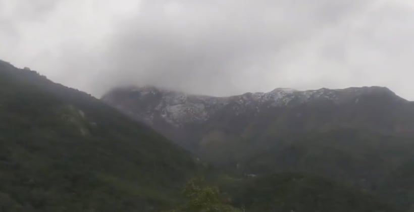 [VIDEO] Reportan nevadas en el Cerro La Campana de Olmué