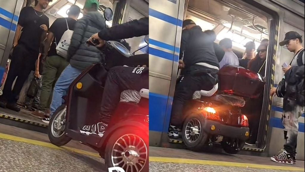 [VIDEO] Metro de Santiago repudió episodio de hombre que ingresó a vagón de la Línea 2 en vehículo motorizado
