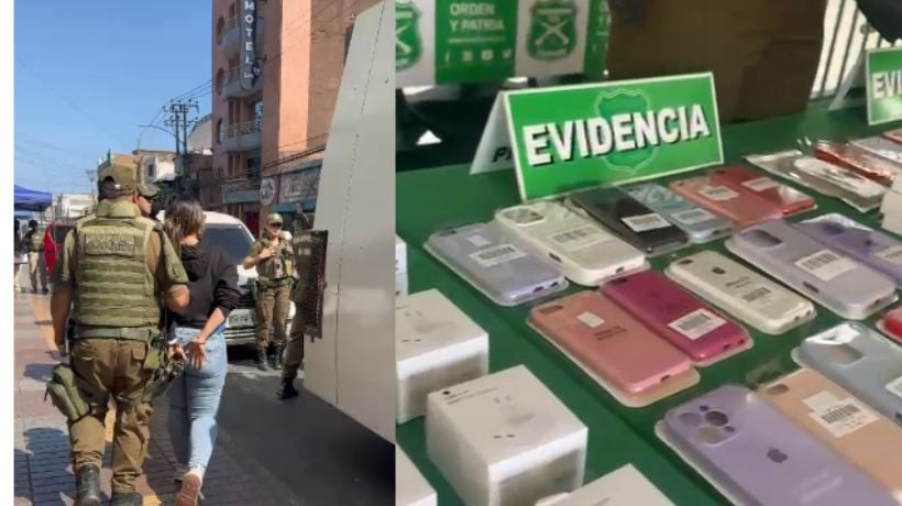 $130 millones en productos Apple falsificados y 15 detenidos dejó operativo en centro comercial de Antofagasta