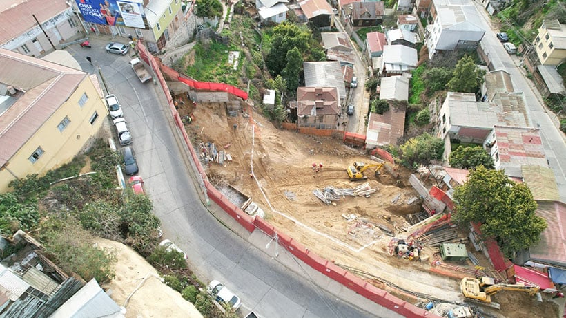 Un 10,4% de avance presentan obras de viviendas sociales en el cerro Merced de Valparaíso