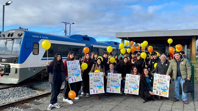 Con viaje en tren lanzaron en Los Lagos el Día de los Patrimonios de niñas, niños y adolescentes