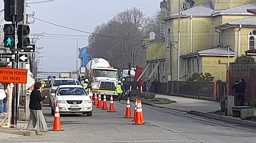Hasta octubre se extendería la intervención de la Ruta 5 en el centro de Castro Hasta octubre se extendería la intervención de la Ruta 5 en el centro de Castro