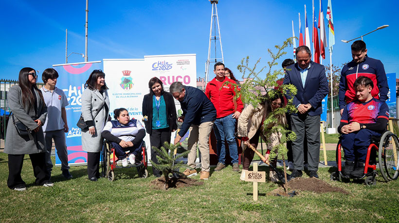 Villa Alemana planta araucarias como símbolo de los Juegos Parapanamericanos Juveniles 2025
