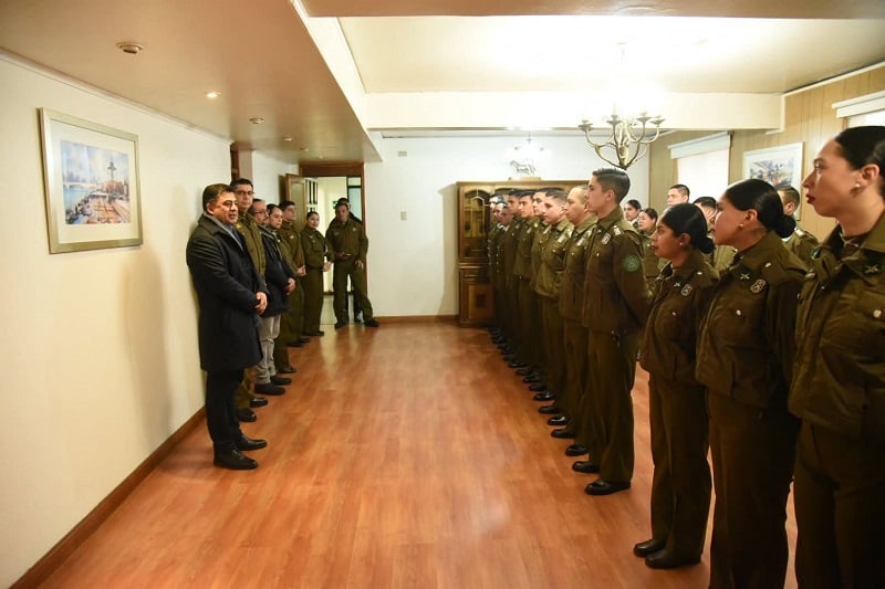 Carabineros alumnos refuerzan labor policial en la Región de Los Ríos