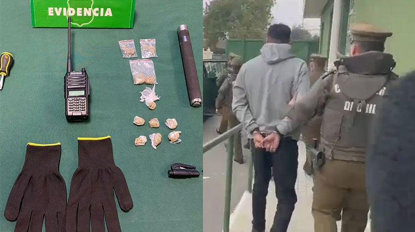 Carabineros sorprende a 5 hombres con elementos para cometer delitos en Villa Alemana