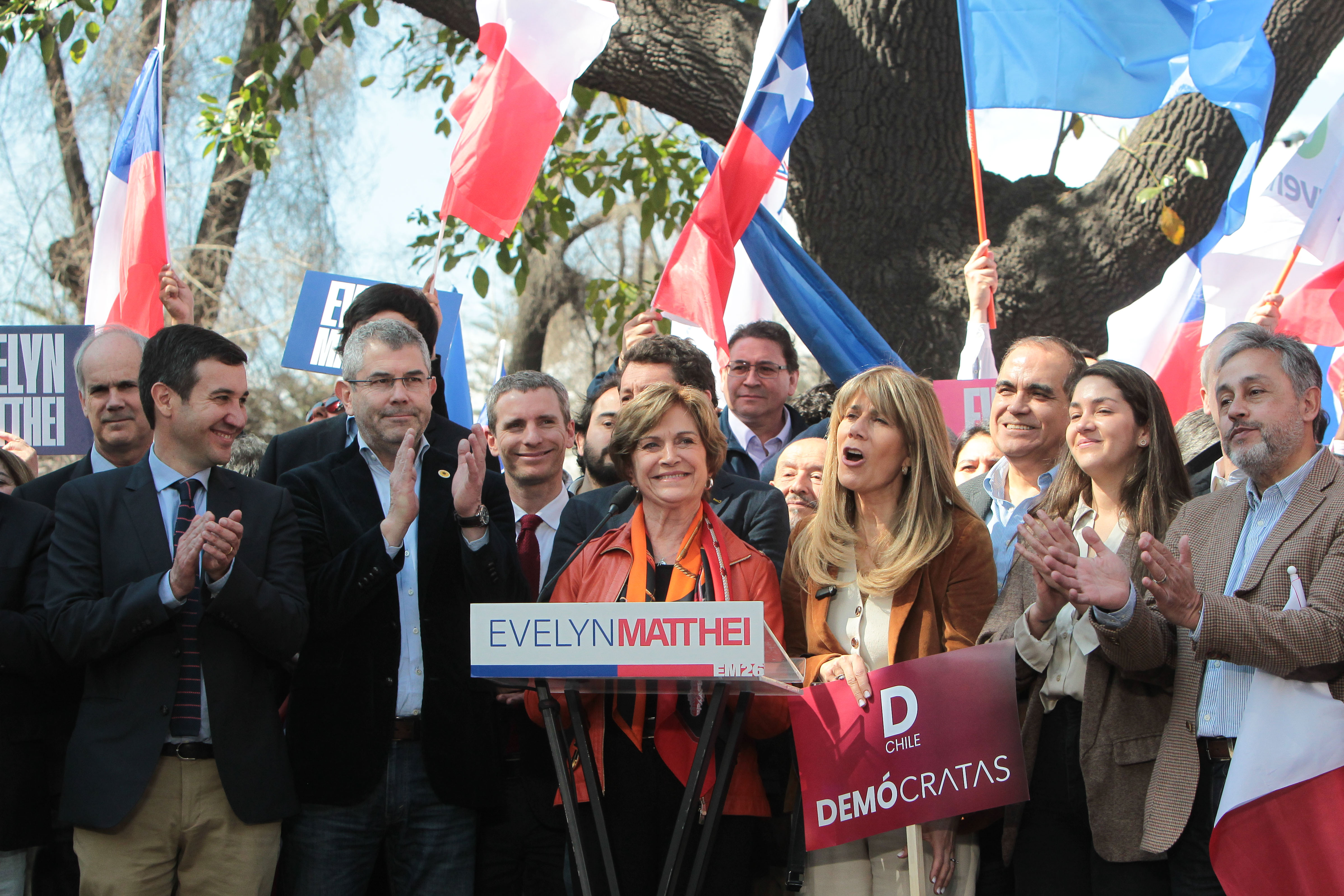 Partidos de Chile Vamos y Demócratas oficializaron pacto y Matthei inscribió su candidatura en el Servel