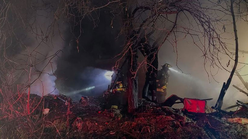 [FOTOS] Voraz incendio consumió por completo una vivienda en Quillota