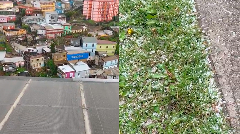 [VIDEO] Caída de granizos sorprendió a los habitantes de Valparaíso