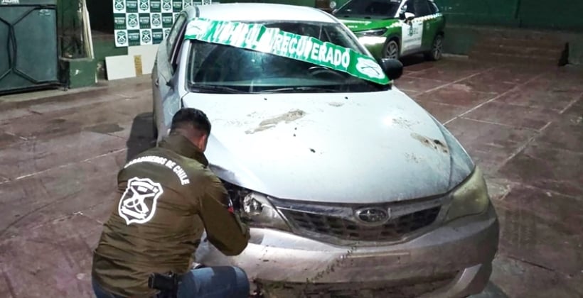 Calle Larga: persecución terminó con detenido tras chocar vehículo robado Calle Larga: persecución terminó con detenido tras chocar vehículo robado