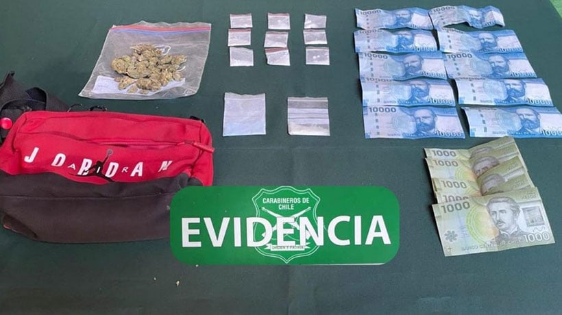 Carabineros detiene a dos personas por receptación en Viña: uno de ellos tenía drogas en un banano