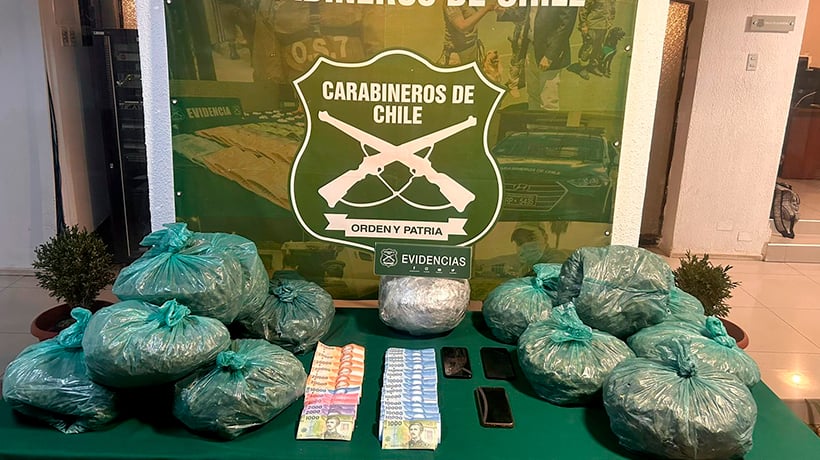 Dos detenidos por transportar más de 14 kilos de marihuana en La Ligua Dos detenidos por transportar más de 14 kilos de marihuana en La Ligua