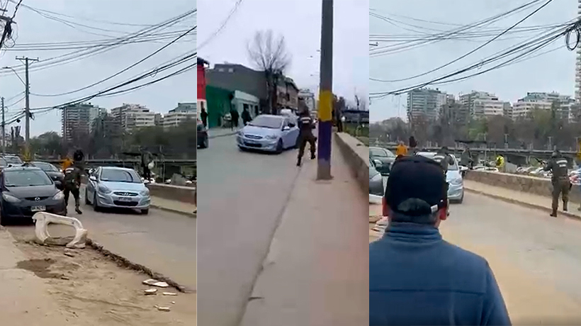 [VIDEO] Intento de robo de vehículo en Viña terminó con carabinero haciendo uso de su arma de servicio