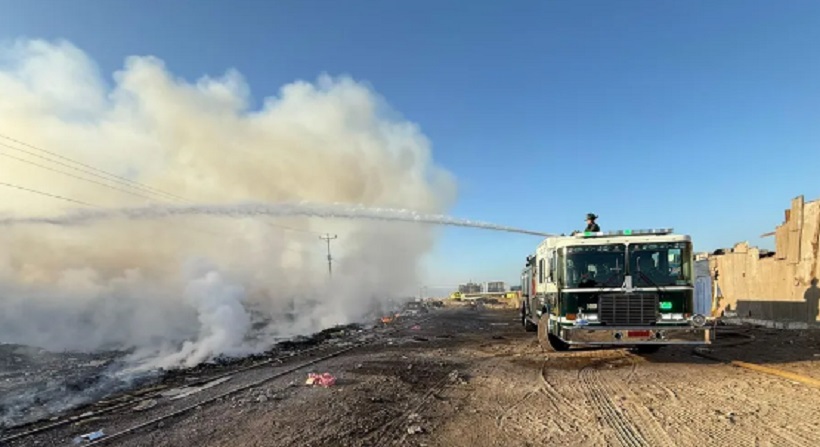 Tres focos de incendio por quema de basura en sector Quebrada La Chimba