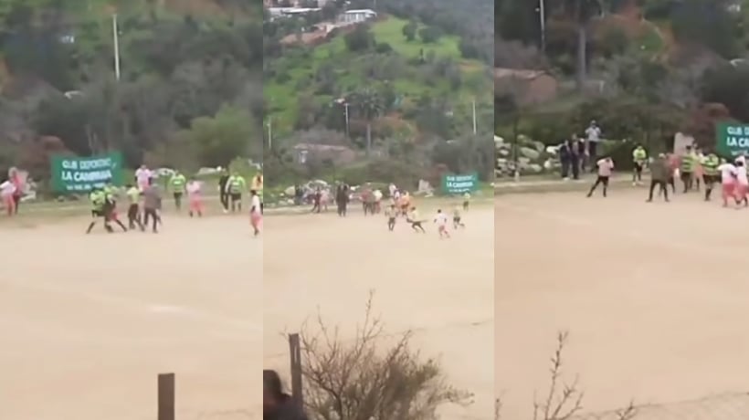 Violenta pelea en partido amateur dejó a jugador inconsciente en Olmué Violenta pelea en partido amateur dejó a jugador inconsciente en Olmué