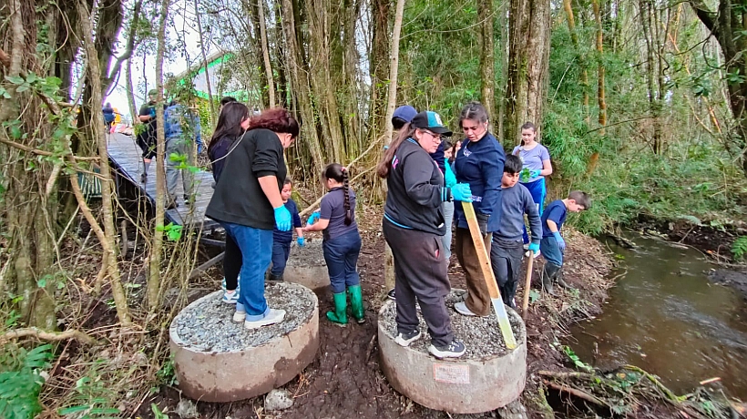 Con actividad de limpieza recuperan estero y bosque del sector Loncotoro de Llanquihue