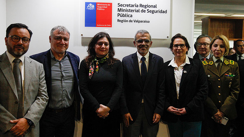 Ministro Cordero inauguró las nuevas oficinas de la Seremi de Seguridad Pública en Valparaíso