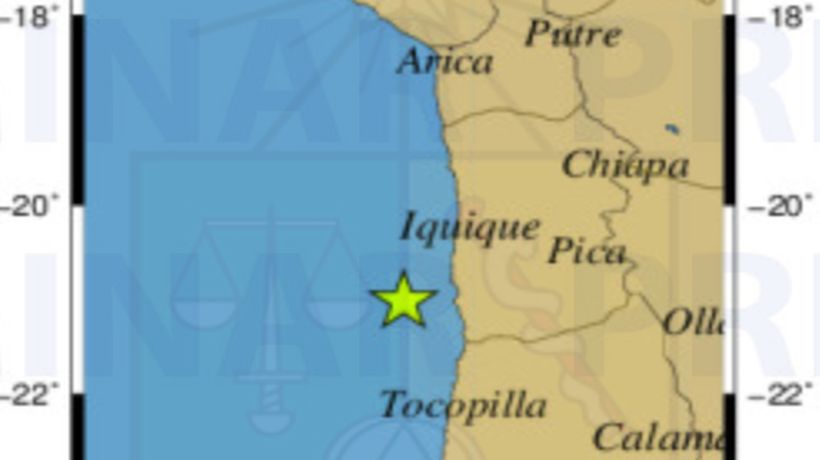 Sismo se percibió este miércoles en la Región de Tarapacá Sismo se percibió este miércoles en la Región de Tarapacá