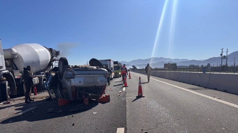 Choque y volcamiento en la Ruta 60 CH dejó a mujer lesionada en San Pedro