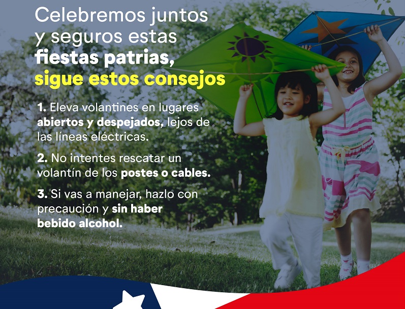 Saesa invita a disfrutar las Fiestas Patrias con seguridad