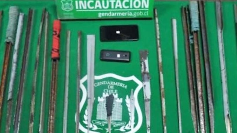 Gendarmería realizó allanamiento nocturno en centro penitenciario de Los Andes y decomisó armas y celulares