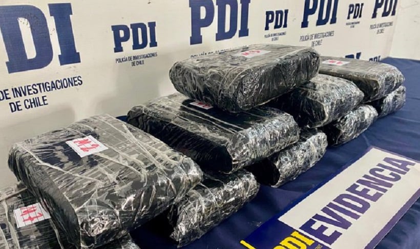 Cinco ciudadanos peruanos detenidos con 11 kilos de ketamina en Arica: dos son policías del vecino país